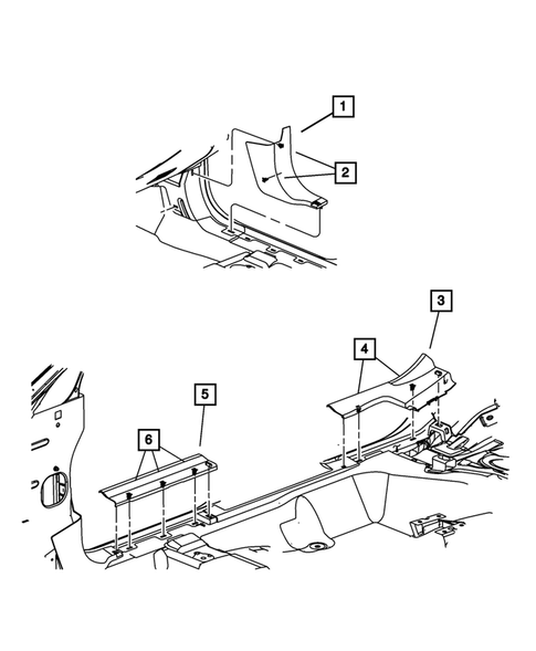 Panels-Moldings-Scuff Plates, Pillar, Cowl, 1/4 Panel Trim and Cargo Covers for 2014 Chrysler 200 #1