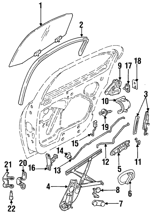 4814335AC - Body: Door Glass for Mopar Image