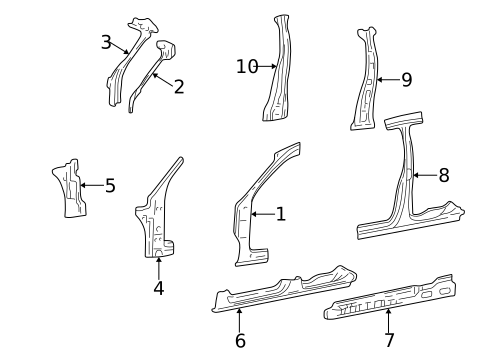 Hinge Pillar for 2007 Ford Taurus #0