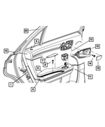 1VY71HL1AA - : Rear Door Trim Armrest, Left for Mopar Image