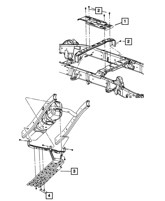 5031067AB - Frame, Bumper and Fascia: Fuel Tank Skid Plate for Mopar Image