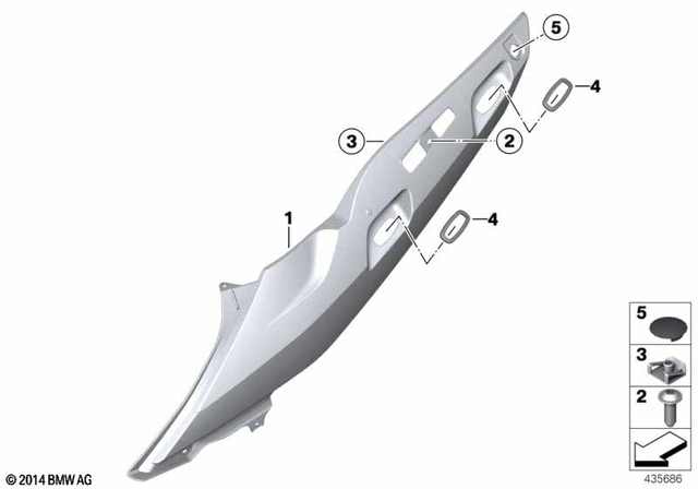 46637681565 - Frame and Mounting Parts: Rear Lateral Part, Left - Rohteil/blank for BMW-Motorrad Image image