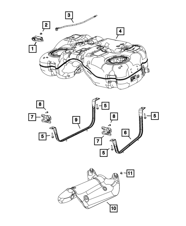 68591398AA - : Fuel Tank Strap for Mopar Image
