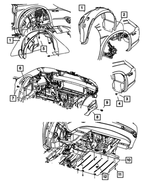 4389813AC - Body Sheet Metal Except Doors: Fender Shield, Left for Mopar Image