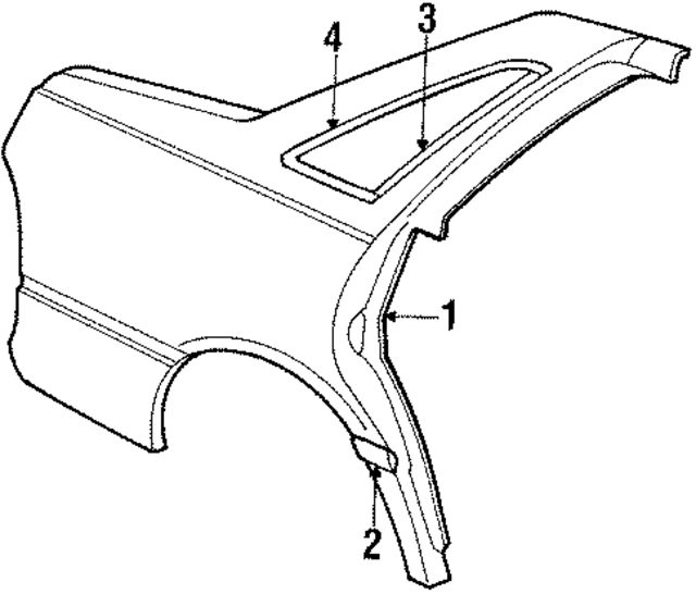 F23Z5427840A - Body: Quarter Panel for Ford: Tempo Image