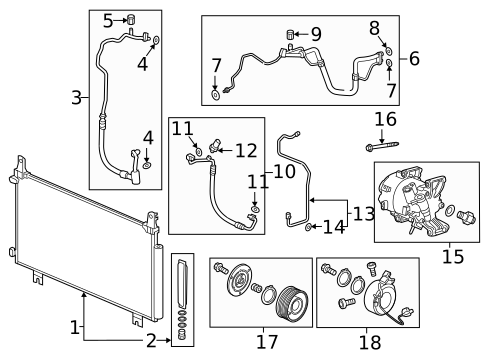 Condenser, Compressor & Lines for 2020 Honda CR-V #0