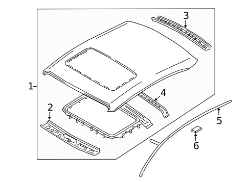 Exterior Trim - Roof for 2003 Nissan Altima #0