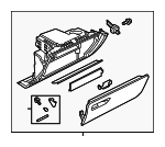 8V5880302A6PS - : Glove Box Assembly for Audi: A3, A3 Quattro, A3 Sportback e-tron, S3 Image