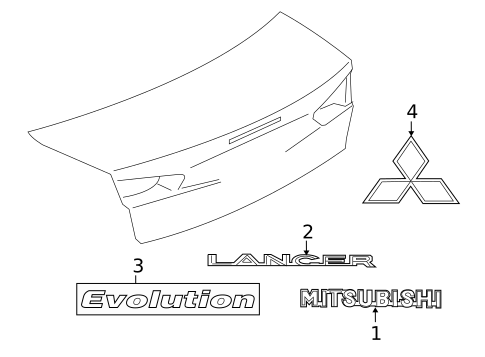 Exterior Trim - Trunk for 2008 Mitsubishi Lancer #0