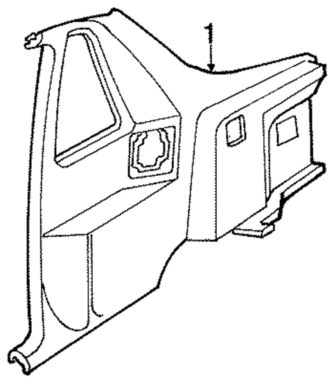 Interior Trim - Quarter Panels for 1986 Ford EXP #0