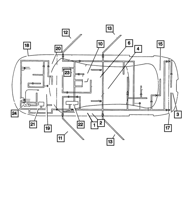 5087231AA - Electrical: Body Left Wiring for Mopar Image