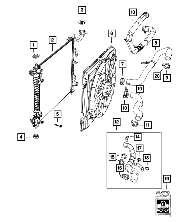 32002370 - Cooling: Hose Clamp for Mopar Image image
