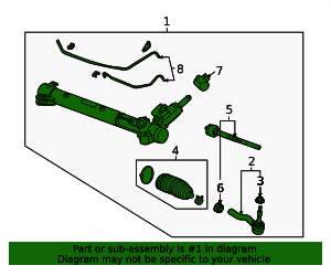 2008-2014 Cadillac CTS Hydraulic Rack and Pinion Steering Gear 19419352 ...