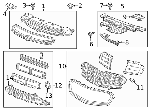 Grille & Components for 2016 Chevrolet Cruze Limited #1