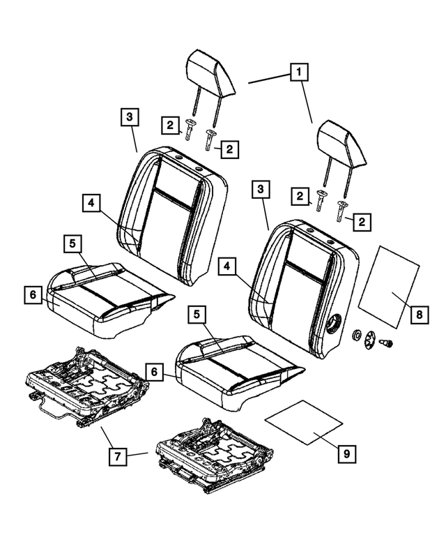 1RT35DK2AA - Interior Trim: Front Headrest for Mopar Image