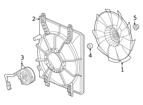 Cooling Fan for 2022 Honda Civic #1