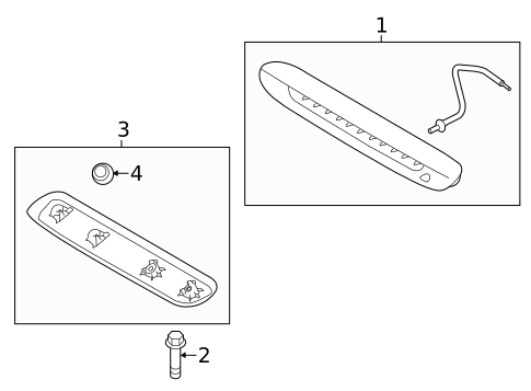 High Mounted Stop Lamp for 2016 Kia Soul EV #1