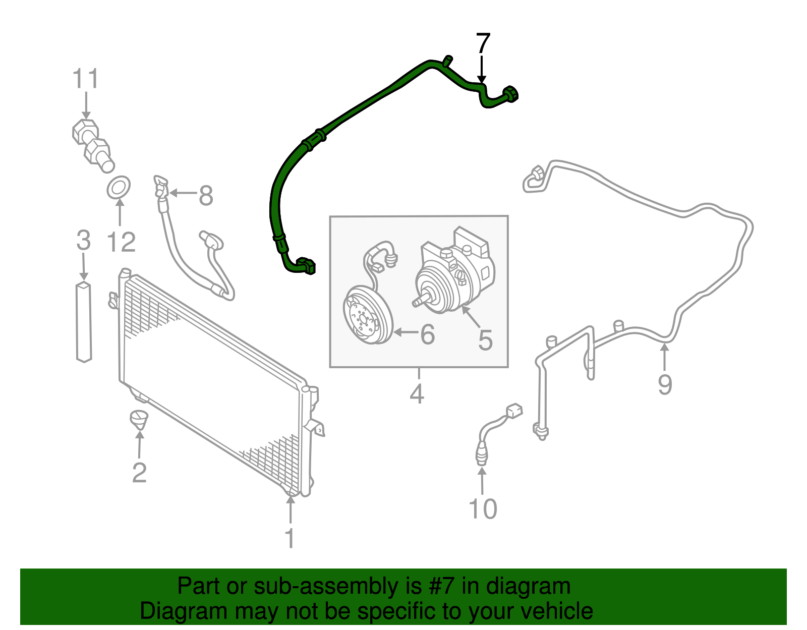 Pressure Hose - Nissan (92480-8J011)