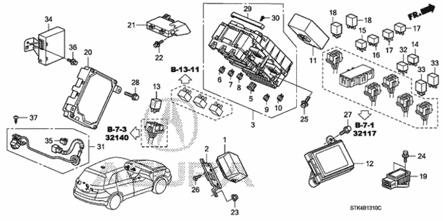 Control Unit (Cabin) (1) for 2009 Acura RDX #0