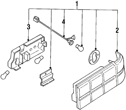 Combination Lamps for 1993 Subaru Loyale #0