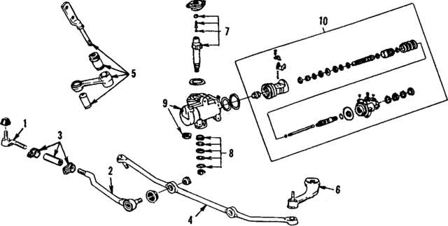 D9AZ3A131A - Steering: Steering Tie Rod End for Ford: Country Squire, LTD, LTD Crown Victoria | Lincoln: Town Car | Mercury: Colony Park, Grand Marquis Image