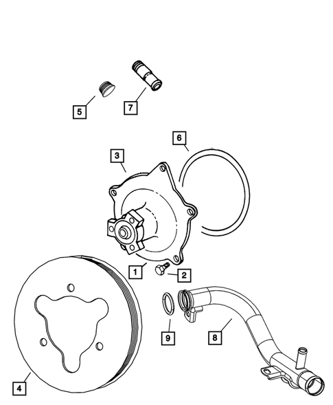 Water Pump and Related Parts for 2001 Chrysler Voyager #0