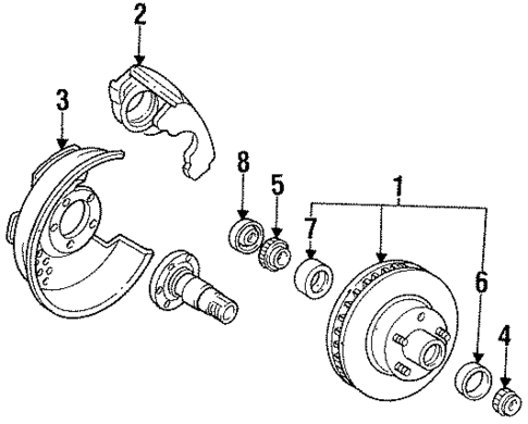 Front Brakes for 1996 Ford F-150 #1