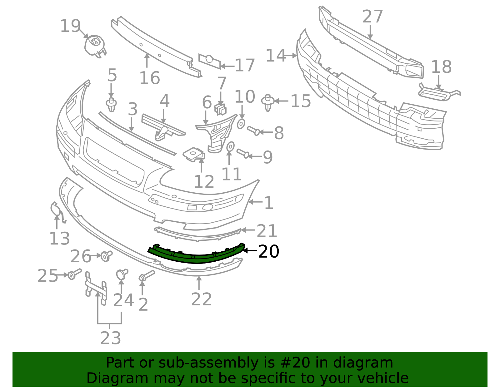 2005-2007 Volvo Molding - Driver's Side (LH) 39993797 | TascaParts.com