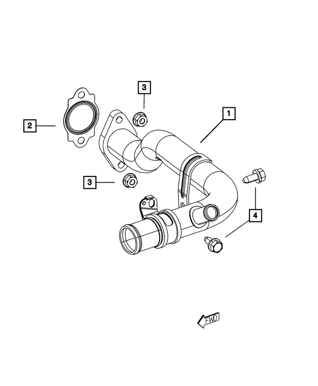 5047484AD - Cooling: Water Inlet Tube for Mopar Image