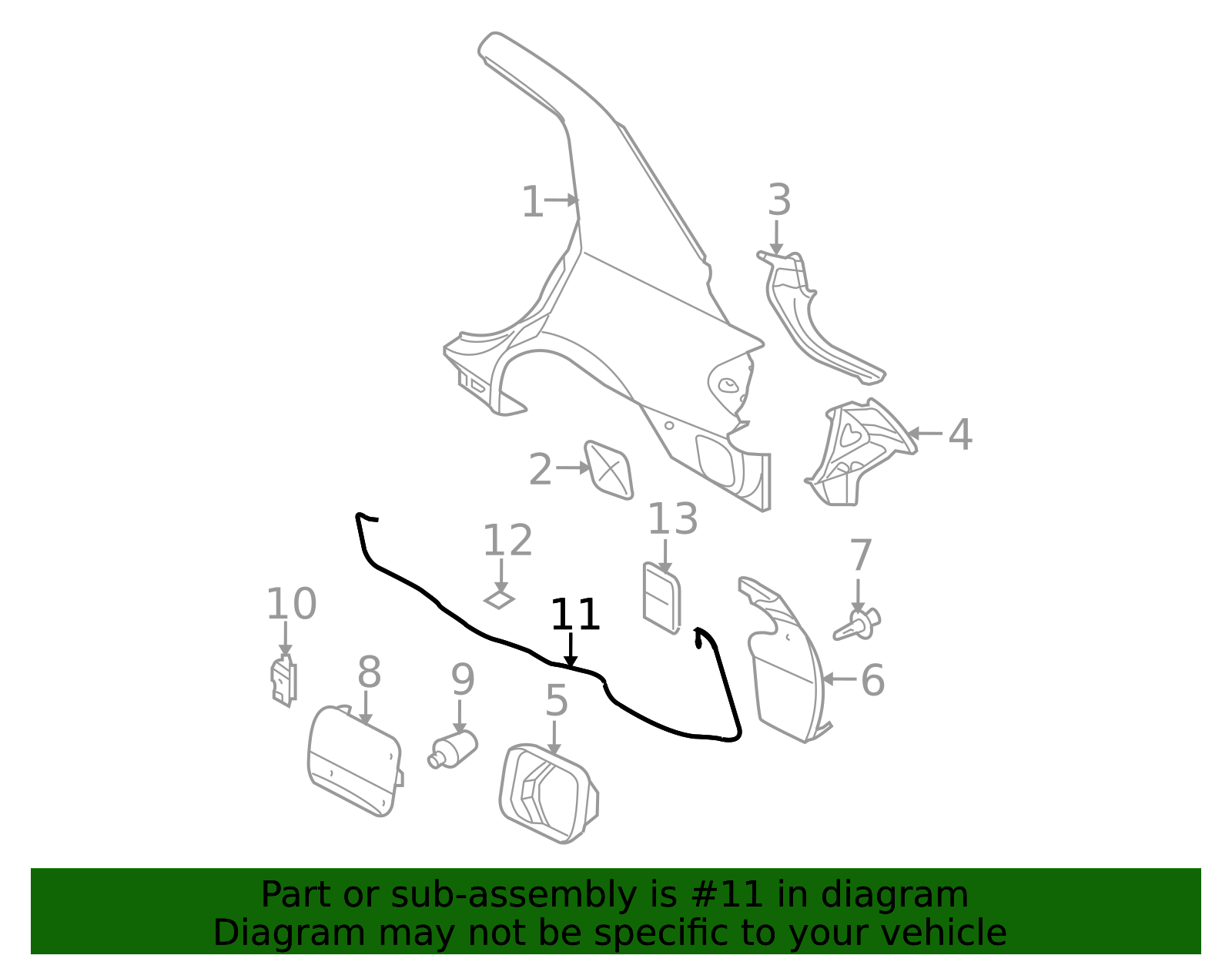 2007-2012 Nissan Versa Release Cable 78821-ZW40B | OEM Parts Online