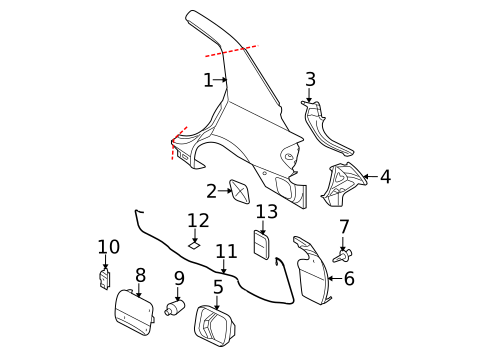 Fuel Door for 2010 Nissan Versa #0