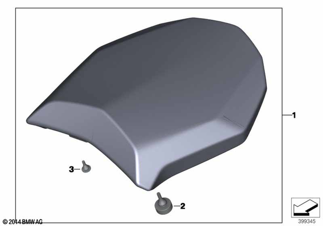 52538382808 - Ergonomics &amp; Comfort: Passenger Seat, Black for BMW-Motorrad Image