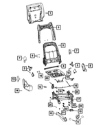68100710AB - Interior Trim: Seat Back Bezel for Dodge: Durango | Jeep: Grand Cherokee, Grand Cherokee WK Image