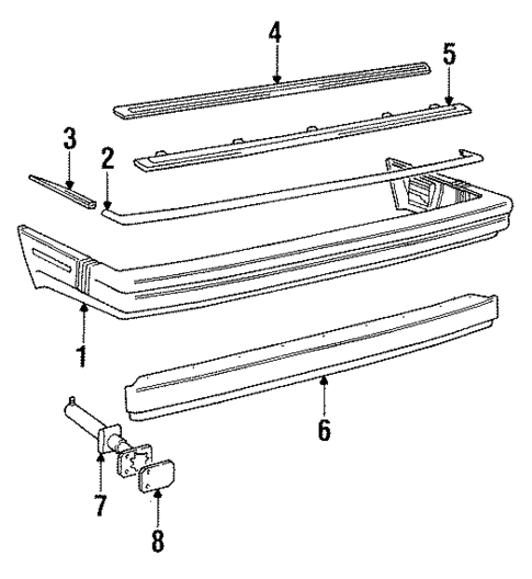 Bumper & Components - Rear for 1990 Volvo 760 #0