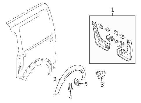 Exterior Trim - Side Panel for 2010 Ford Transit Connect #0