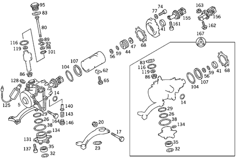 Steering Gear for 1984 Mercedes-Benz 300SD #1