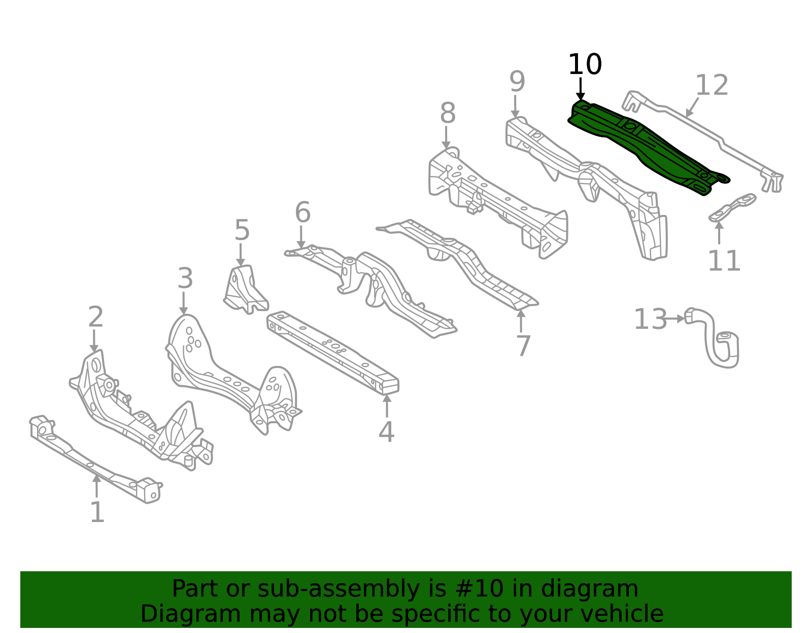 51949-0C030 - Frame Cross-Member 2022-2026 Toyota Tundra | Toyota Parts ...
