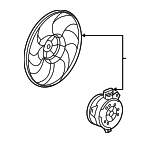 13300195 - Cooling System: Fan &amp; Motor for Saab: 9-5 Image