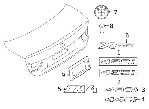 Exterior Trim - Trunk for 2015 BMW 428i #0