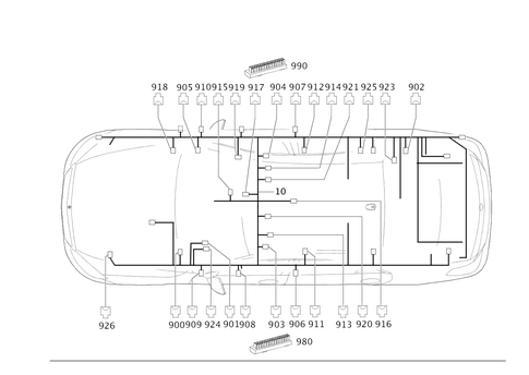 Frame Floor Unit Main Cable Harness for 2018 Mercedes-Benz Maybach S650 #0