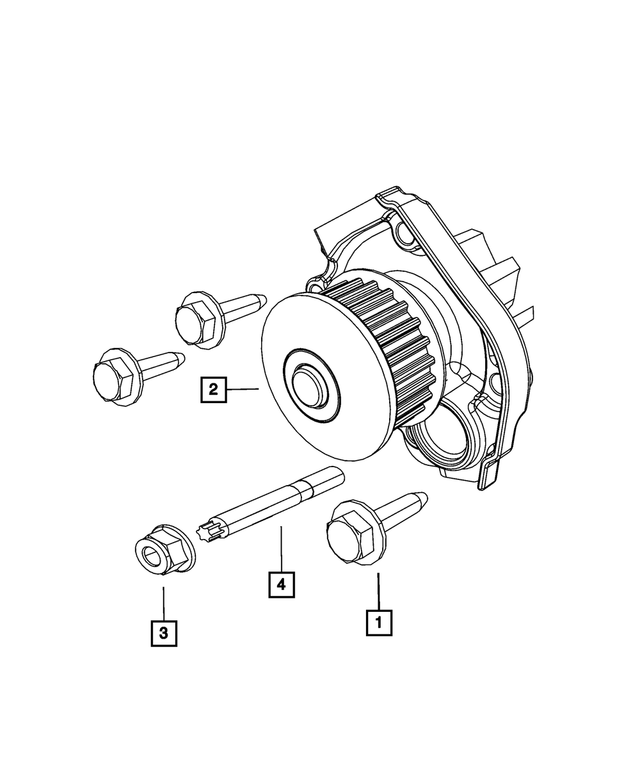 6106024AA - Cooling: Hex Flange Nut for Mopar Image