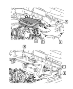 55057148AA - : Heater Supply And Return Hose And Tube for Mopar Image