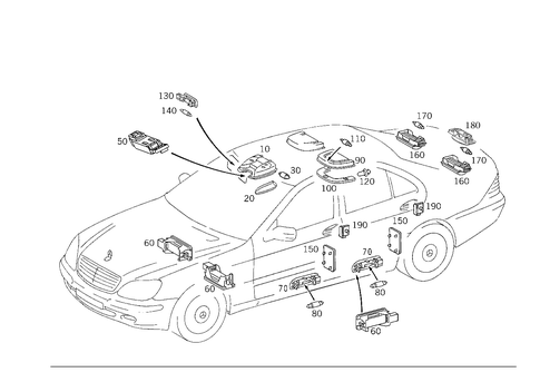 Interior Lamps for 2005 Mercedes-Benz S430 #0