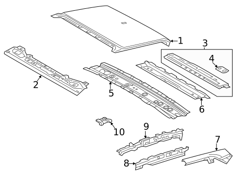Roof & Components for 2024 Toyota Venza #1