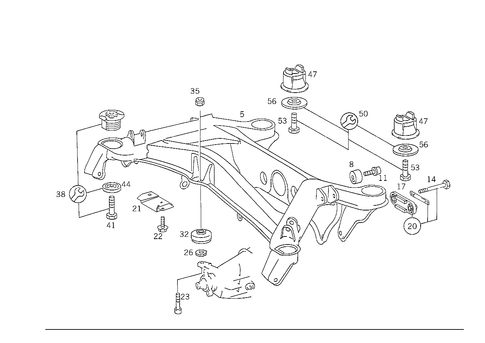 Rear Axle Support for 1993 Mercedes-Benz 300TE #0