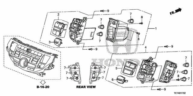 Auto Air Conditioner Control (2) for 2012 Honda Accord #0