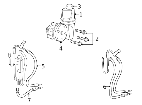 Pump & Hoses for 2008 Mitsubishi Raider #0