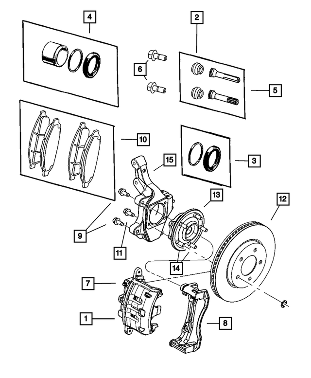 4743144AB - : Front Knuckle, Right for Mopar Image