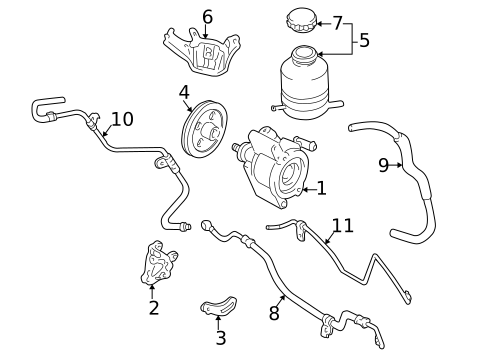 Pump & Hoses for 1997 Toyota RAV4 #0