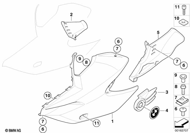 46637695477 - : Mounting Plate With Emblem, Left for BMW-Motorrad Image